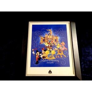 Disneyland 50th Anniversary Happiest Homecoming on Earth Framed Lithograph